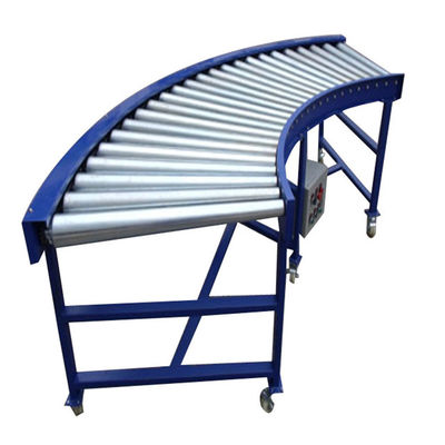 calidad  Heat Resistant Automatic Logistics Curved Spinning Roller Conveyor Line fábrica